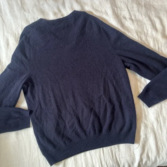 Jos. A. Bank Reserve 100% Cashmere V-Neck Sweater Navy XL